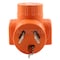 Ac Works Plug Adapter, L6-30R, 10-30P, 0 ft., Orange AD1030L630 - alternate 3